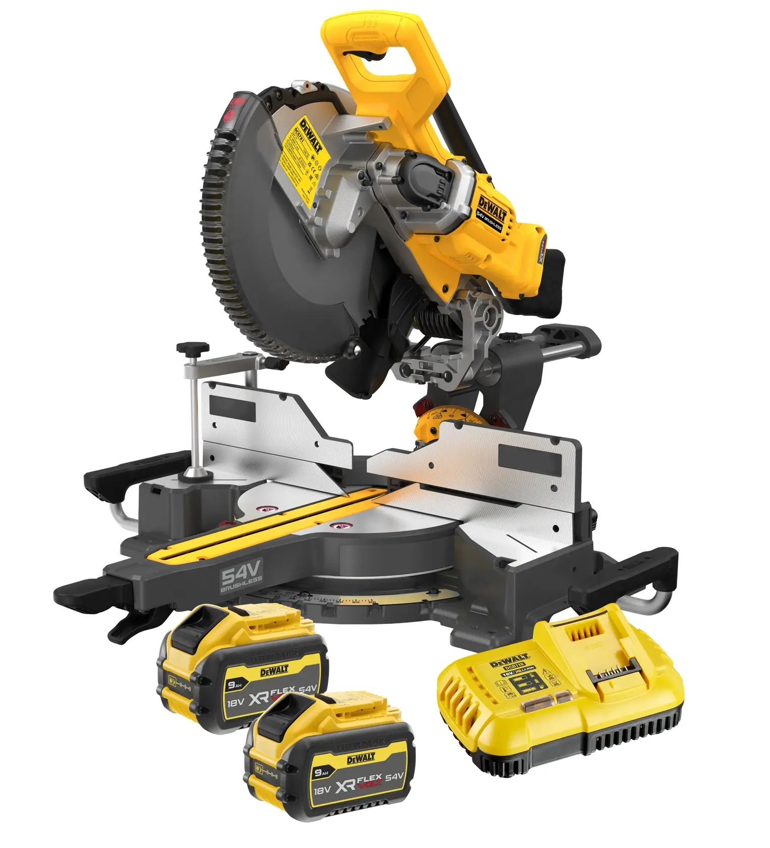 DEWALT Säge, zwei Akkus und Ladegerät. DCS781X2-QW, DCS781X2.